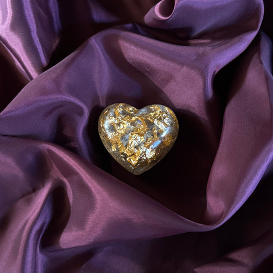 Het Originele Hart met bladgoud of zilver