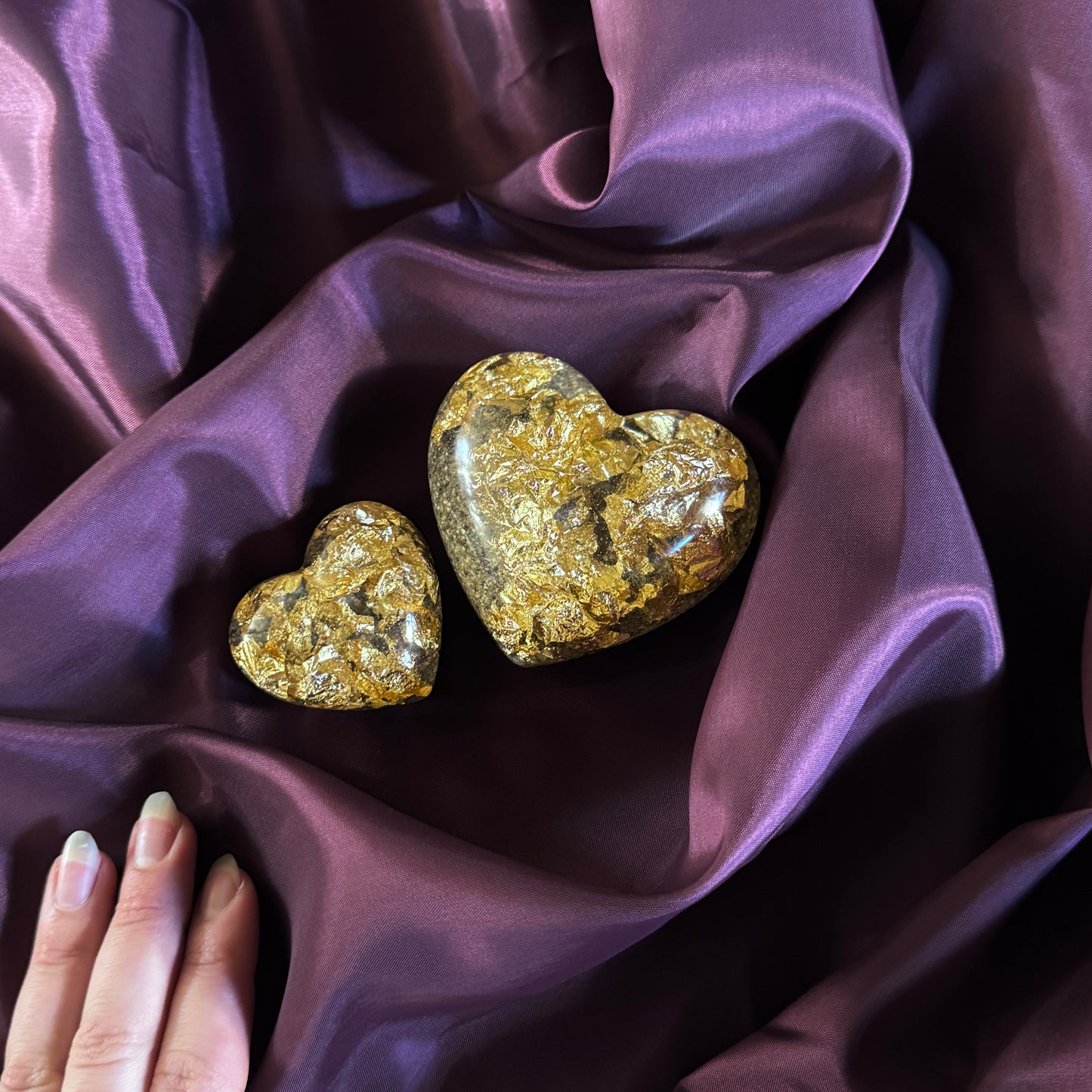 Het Originele Hart met bladgoud of zilver