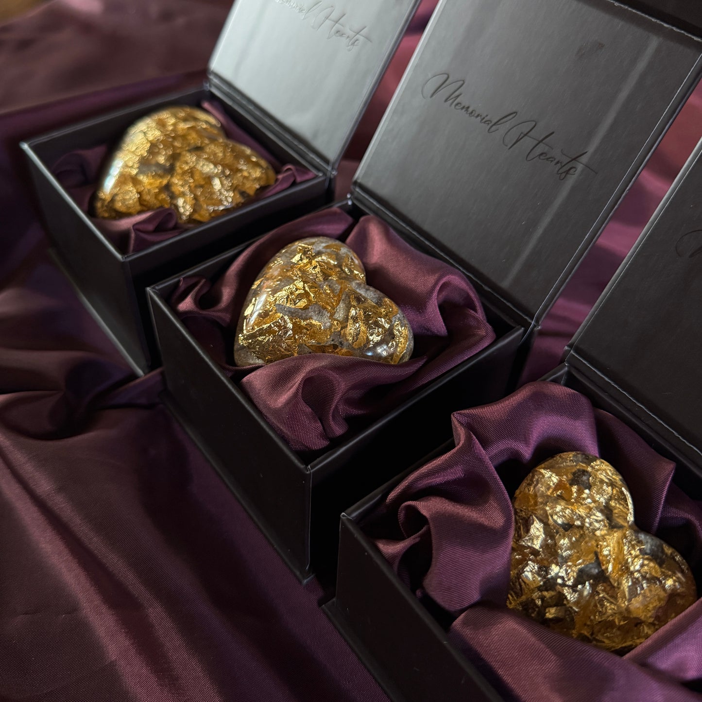 Het Originele Hart met bladgoud of zilver