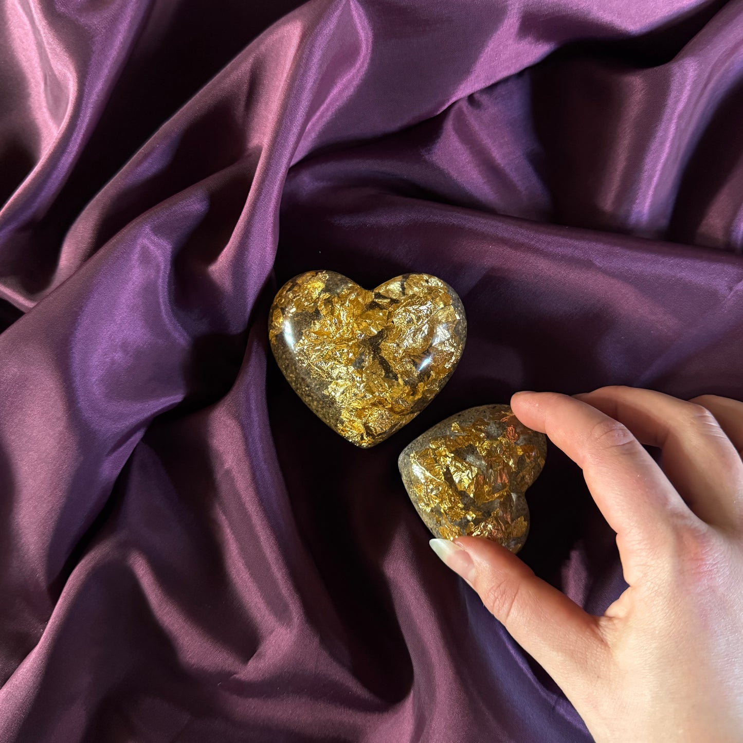 Het Originele Hart met bladgoud of zilver